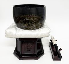 Vintage No. 9 Bell (10.5" Diameter) with Red Sandalwood Base Set