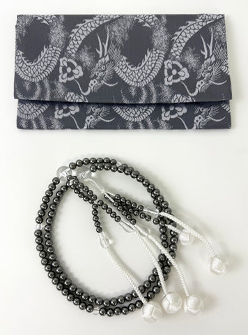 Black Pearl Beads with Knitted Tassels Set - Large Beads (Large Beads Case) #3