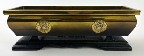 Vintage 9.5" Long Bokashi (Two-Tone) Incense Burner with Crane Logo