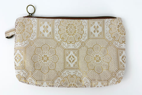 Gold Threaded Kimono Fabric Beads Case (Extra Large) #2