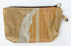 Gold Threaded Kimono Fabric Beads Case (Extra Large) #1
