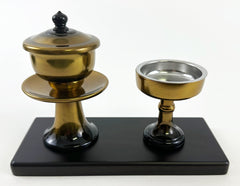 7" L Small Ebony Flat Water Cup Table