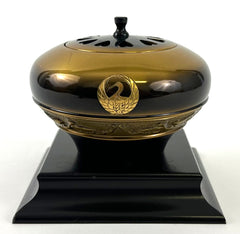 Vintage Bokashi (Two-Tone) Metal Powdered Incense Burner with Crane Logo