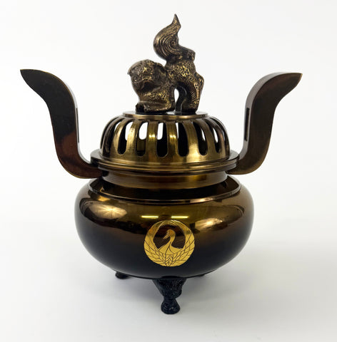 Vintage Ex Large Bokashi Powdered Incense Burner with Crane Logo