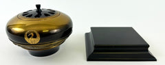 Vintage Bokashi (Two-Tone) Metal Powdered Incense Burner with Crane Logo
