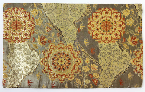 Gold Floral Design with Kimono Fabric Mat for Altar Deco or Kyo Table