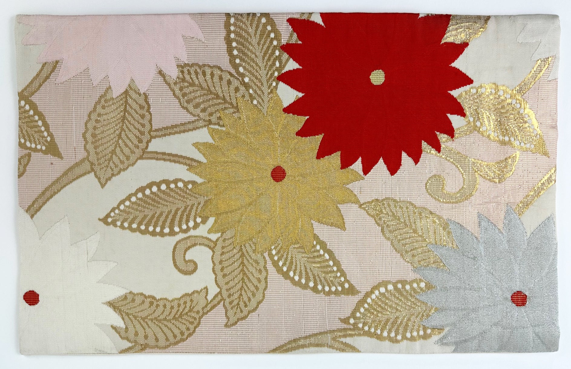 Lotus Flower Design with Kimono Fabric Mat for Altar Deco or Kyo Table
