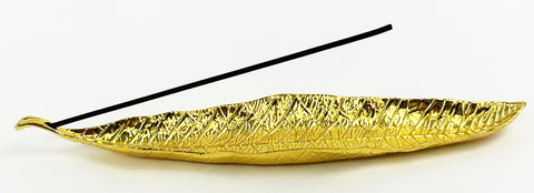 8.25" Long Golden Incense Burner