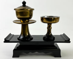 7.6" L Ebony Water Cup Table