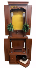 5121 Walnut Butsudan Set with Pull Out Table