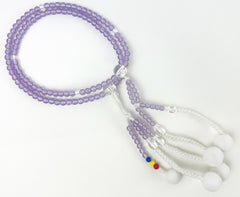 Clear Purple Beads with S.G.I. Tassel