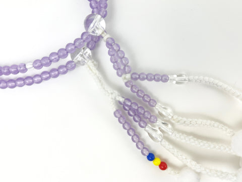 Clear Purple Beads with S.G.I. Tassel