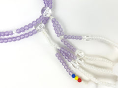 Clear Purple Beads with S.G.I. Tassel