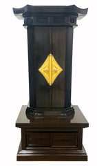 Used 5706 Ebony Wood with Pagoda-Style Roof Butsudan