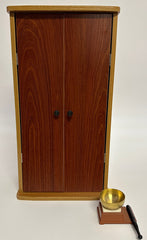 Irregular No.18 Modern Two-Tone Brown Butsudan with Brown Bell Set