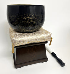 No. 8 Hand Pounded Bell (9.5" Diameter) with Gold Cushion and Premium Ironwood Base