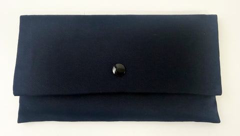 Navy Kimono Fabric Beads Case (Large) #2