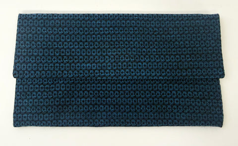 Turquoise & Black Beads Kimono Fabric Beads Case (Large)