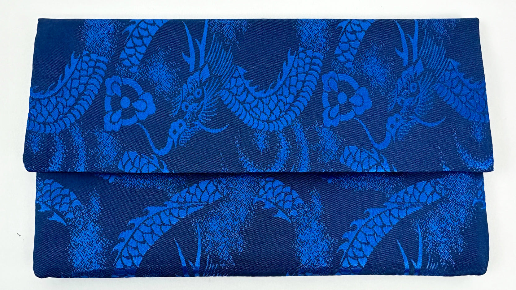 Blue Dragon Kimono Fabric Beads Case (Large)