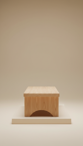Natural Wood Meditation Bench