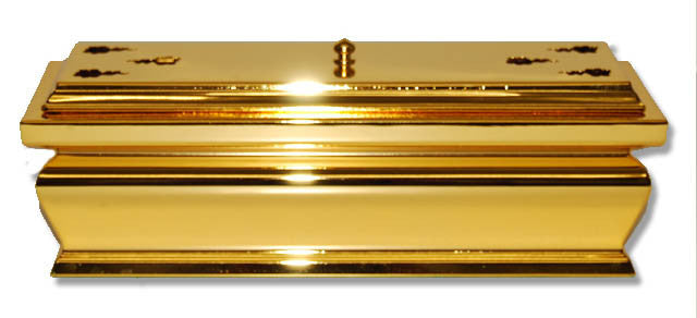9.5" Long 24K Gold Plated Incense Burner with Cover