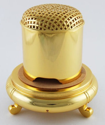 Large 24K Plated Powdered Incense Burner