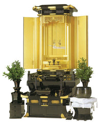 6030 Shotoku Black Lacquer Butsudan with Automatic Doors