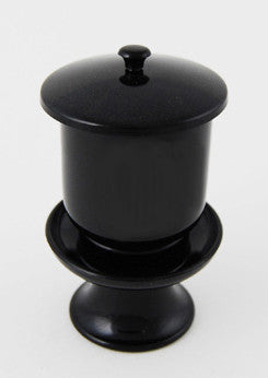 Black (Ceramic / Plastic) Water Cup