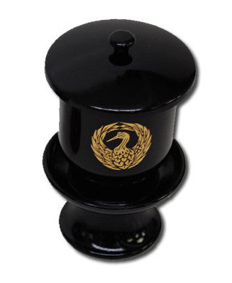 Black (Ceramic / Plastic) Water Cup with Crane Logo