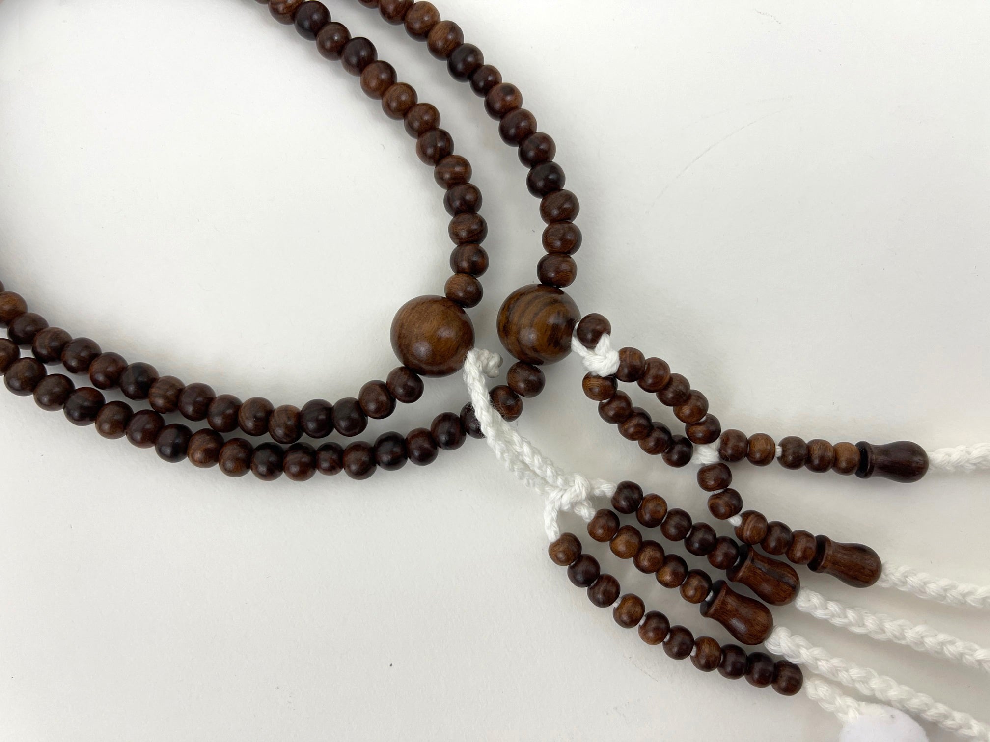 New Sandalwood Beads with Cotton Tassels