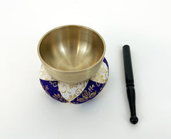 No. 2.8 (3.5" Diameter) Purple & White Cushion Bell Set