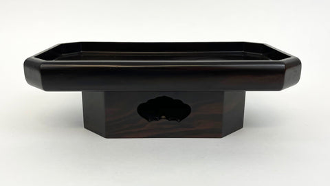 Used Large Ebony Wood Fruit Dish