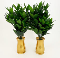 3.6" H Gold Tone Vases