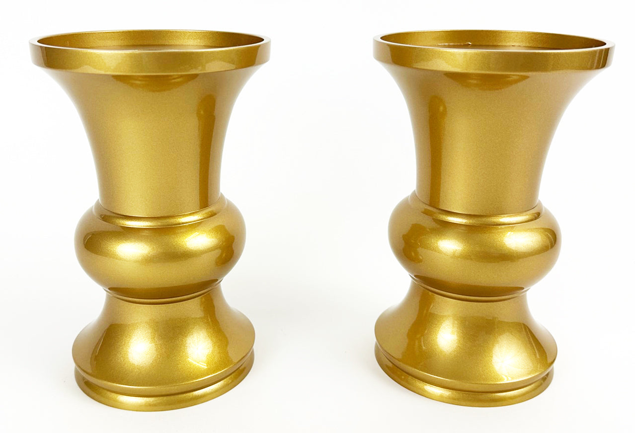Premium 7.5" H Gold Tone Vases