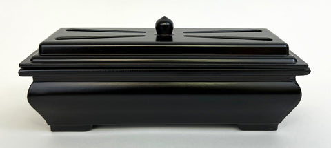 8.2" Long Ebony Incense Burner with Cover