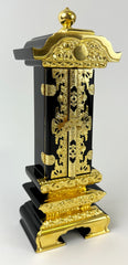 Premium Japanese Black Lacquered with Golden Trim Ihai Memorial Tablet