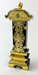 Premium Japanese Black Lacquered with Golden Trim Ihai Memorial Tablet