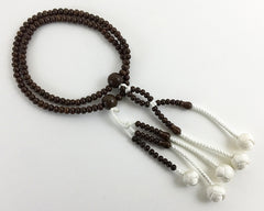 Premium Ironwood Beads with Knitted Tassels