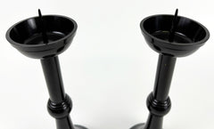 Used Premium 13.25" H Black (Metal) Candle Stands Set