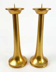 Premium 10.5" H Gold Tone Candle Stands Set