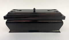 Premium 10.8" Long Dark Burgundy Color Incense Burner with Cover and Metal Insert