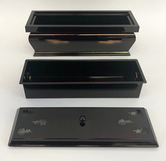 Premium 10.8" Long Dark Burgundy Color Incense Burner with Cover and Metal Insert