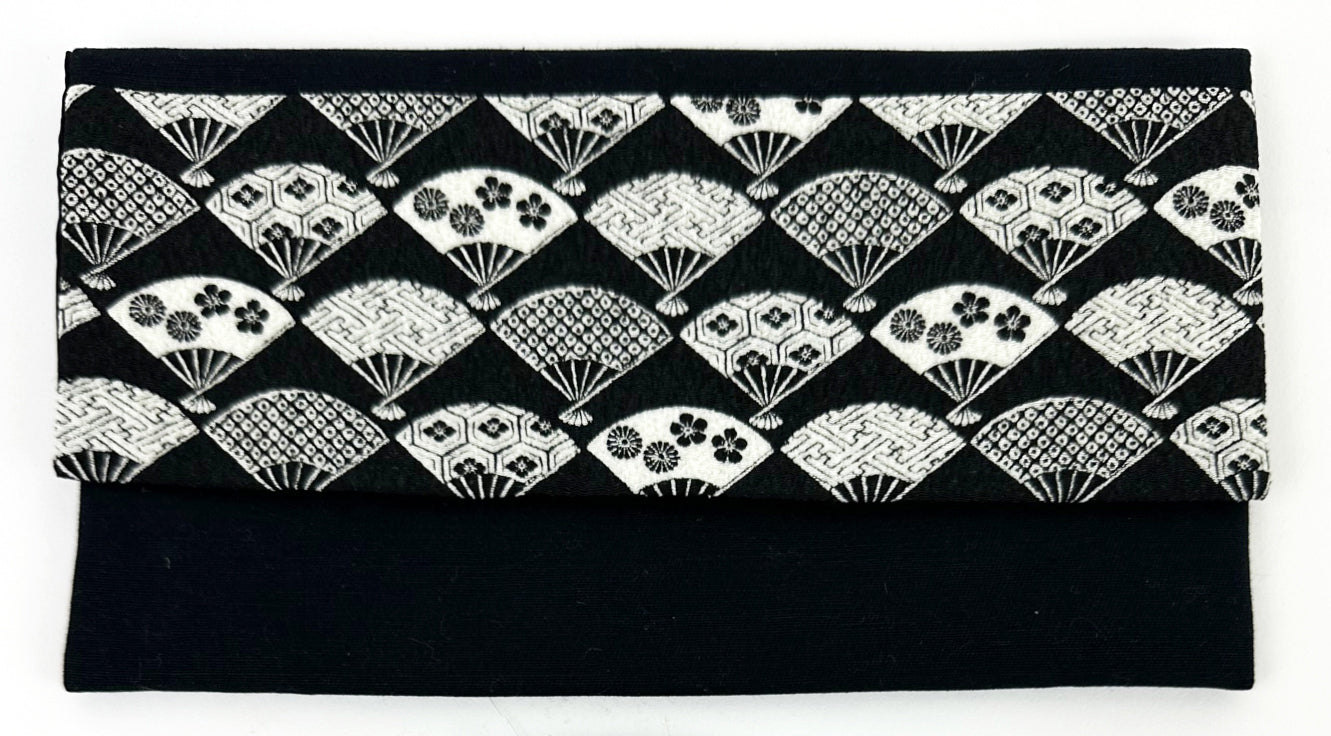 Navy Kimono Fabric Beads Case (Large) #2