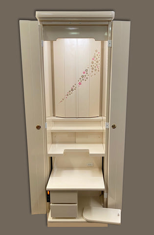 Premium 5120 Ivory Color Automatic Doors Butsudan