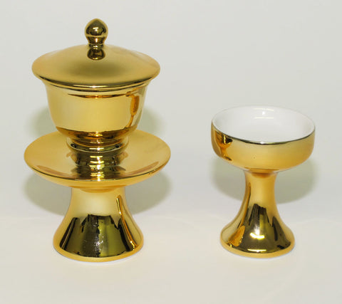 Gold Water & Rice Cup Set