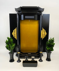 30 Black Pagoda Style Butsudan with Butsugu Set