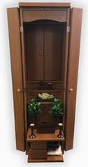 4820S Oak Colored Butsudan with LED Light