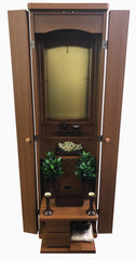 4820S Oak Colored Butsudan with LED Light