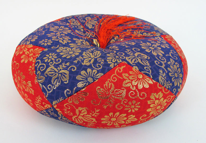 Extra Large (19" Diameter) Purple & Red Round Bell Cushion