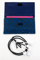 Black Beads Set with Large S.G.I. ENGLISH Gongyo Book - Large Beads (Extra Large Beads Case)